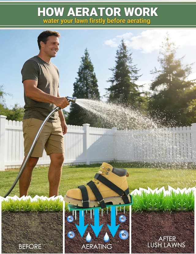 Thumbnail 1 de Lawn Aerator Shoes with 4 Spikes