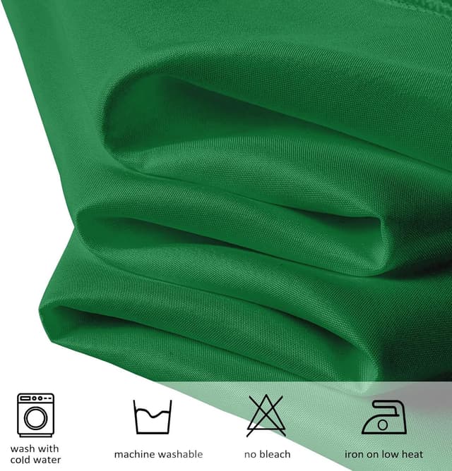 Detalle de pepmily 8-Pack Green Rectangular Tablecloth (60x126 Inch) for 8-Foot Tables