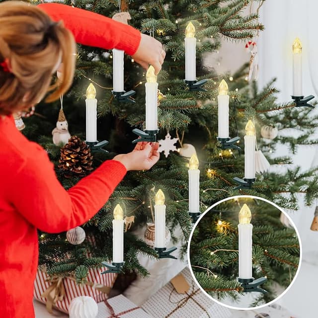 Thumbnail 2 de EXTSUD Velas Navidad LED 20 piezas con mando 🎄