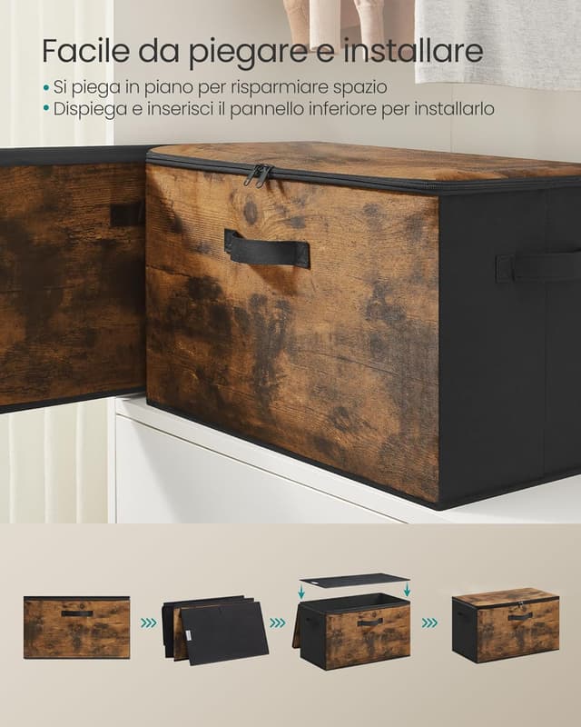 Detalle 1 de SONGMICS scatole portaoggetti 45 L