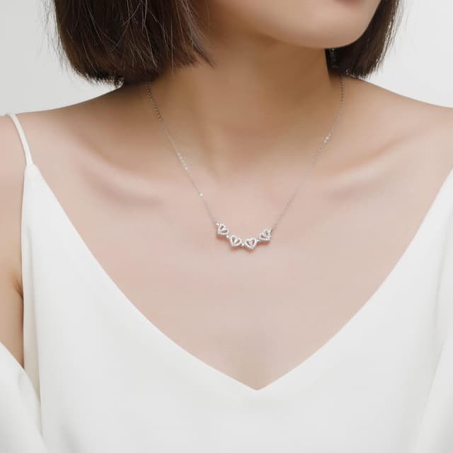 Detalle de Collier trèfle à 4 feuilles en argent 925 Jrêveinfini (pendentif 15 mm) porte-bonheur