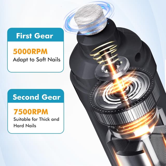 Detalle de ETENTOUS pet nail grinder 2 speed 5000