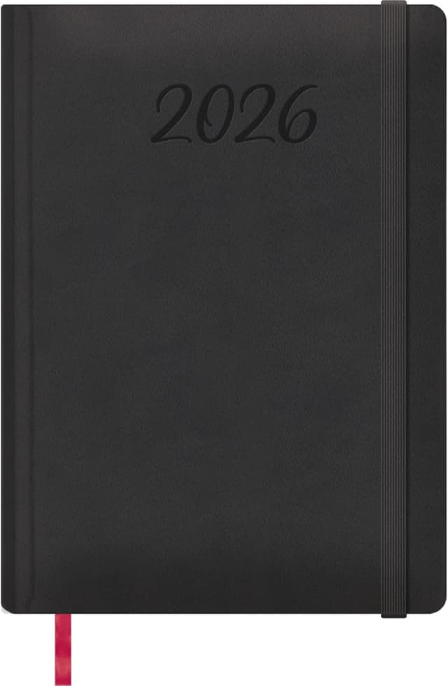 Detalle de DOHE Agenda 2026 – Wochenansicht vertikal, Hardcover, 17×24 cm, 12 Monate (Januar bis Dezember) – Manaos Schwarz