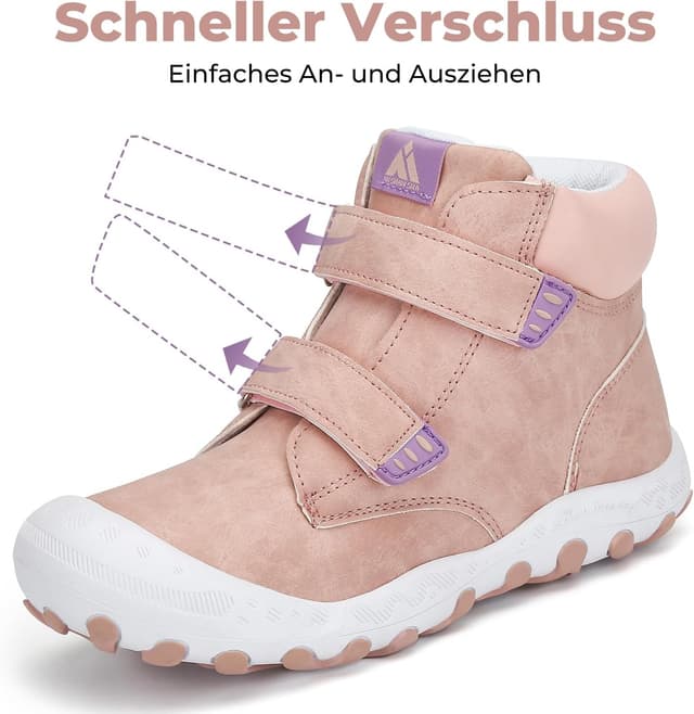 Detalle de Mishansha Kinder Wanderschuhe Trekking- & Wanderstiefel – leicht, mit Schnellverschluss