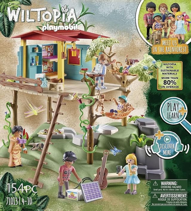 Detalle de PLAYMOBIL Wiltopia Casa en Árbol con Animales 🌳