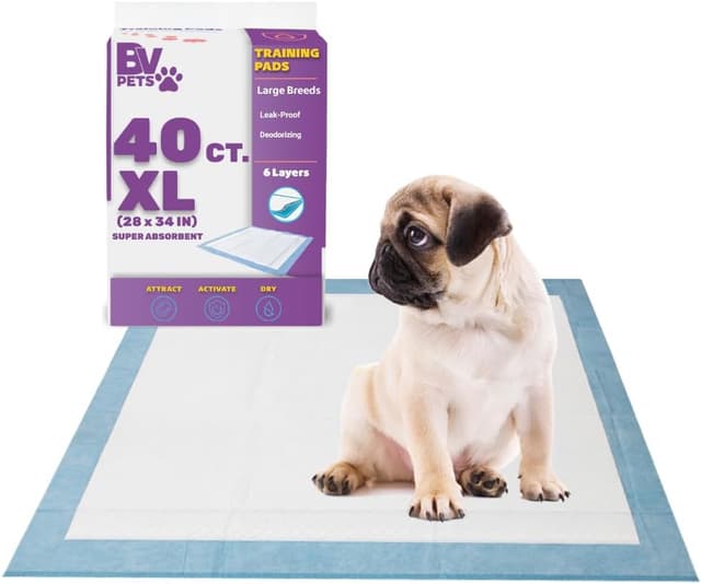 Imagen de BV Puppy Pads XL 28x34 40 Count en OfertitasTOP