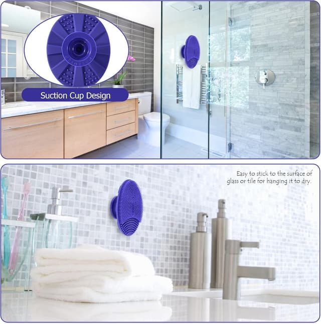 Detalle de INNERNEED Silicone Face Cleansing Scrubber (Pack of 4) for Blackheads, Exfoliating & Massage