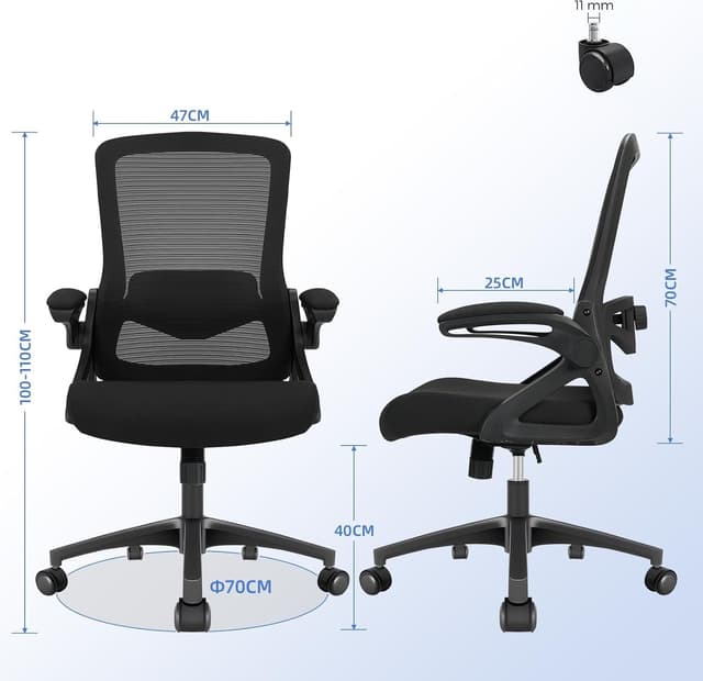 Detalle de Durrafy Office Chair Ergonomic mesh chair with lumbar support