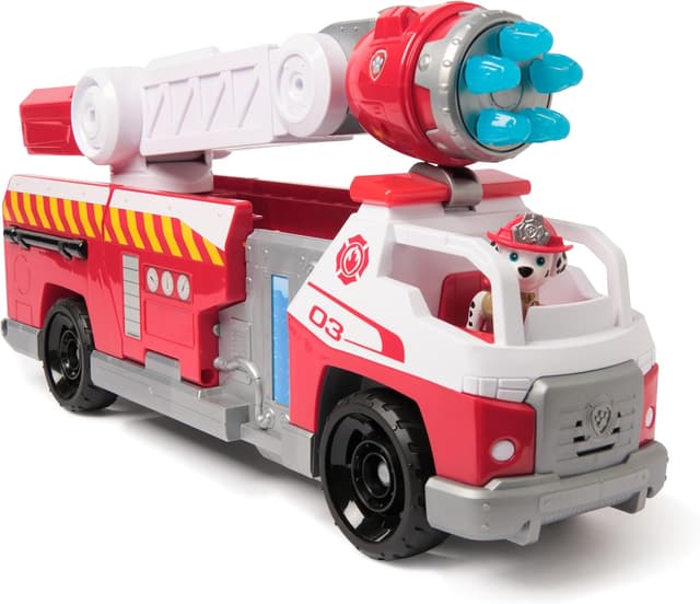 Detalle de Paw Patrol Fire Rescue: Camion dei Pompieri a caricamento rapido con Marshall, luci e suoni (3+ anni)