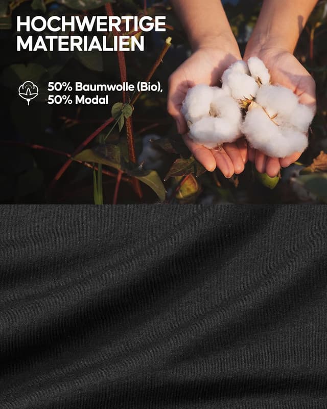 Detalle 2 de DANISH ENDURANCE Kurzarm Shirt Modal Bio-Baumwolle