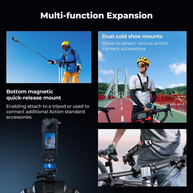 Detalle 2 de K&F CONCEPT Käfig für Insta360 X5 Aluminiumgehäuse