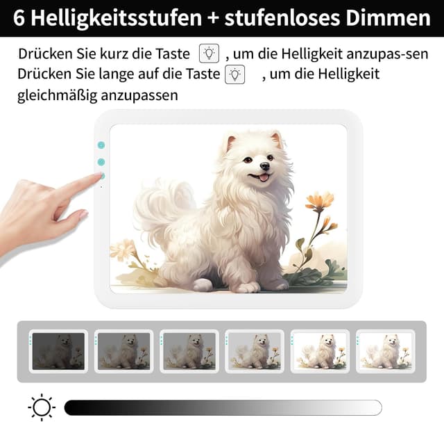 Thumbnail 3 de TOHETO A4 Leuchttisch mit Akku 3500mAh