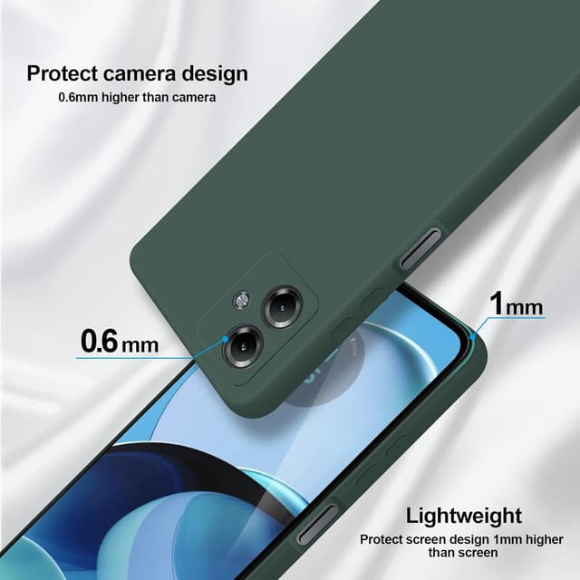 Detalle de GiiYoon Liquid-Silicone-Case für Motorola Moto G14 (grün) – weiche Hülle mit Rundumschutz