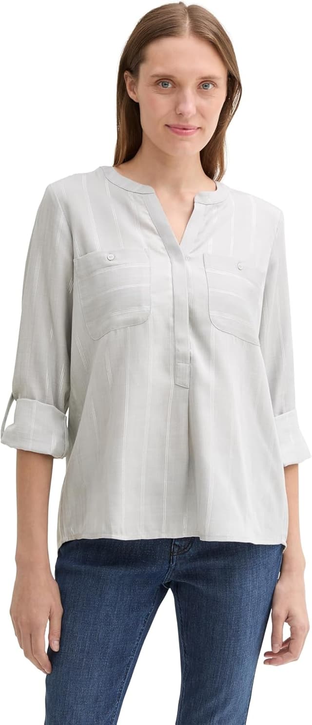 Detalle 2 de TOM TAILOR 1043221 camicia da donna a maniche lunghe