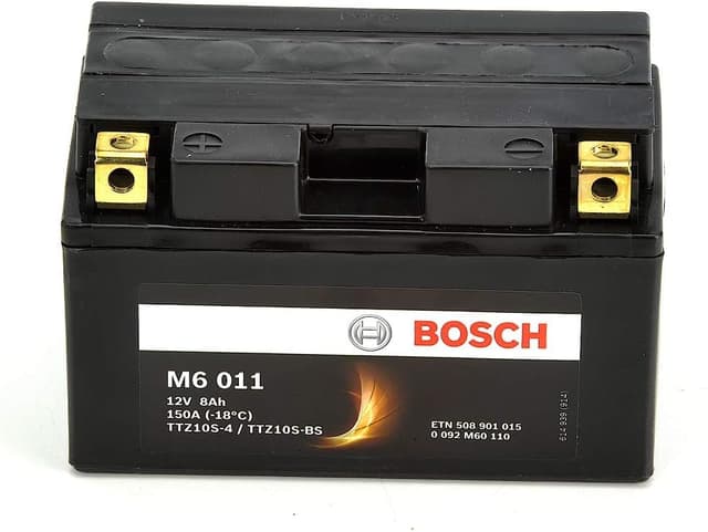 Detalle 2 de Bosch M6011 YTZ10S batería moto 12V AGM 8Ah
