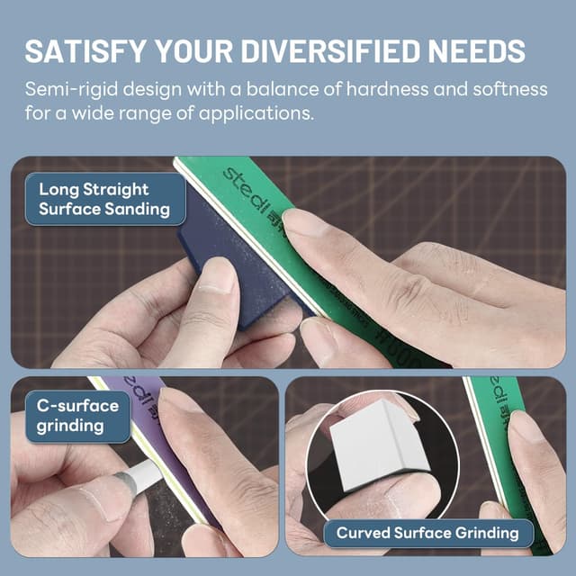 Detalle de stedi Bastoncini abrasivi per modellismo (6 pezzi #400, #600, #800) per levigatura e riparazioni