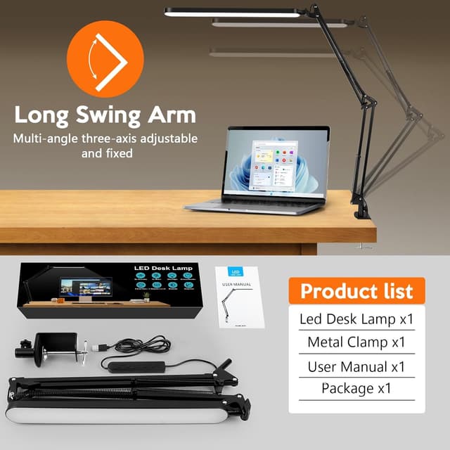 Thumbnail 6 de BIENSER LED desk lamp with clamp, 112 LEDs