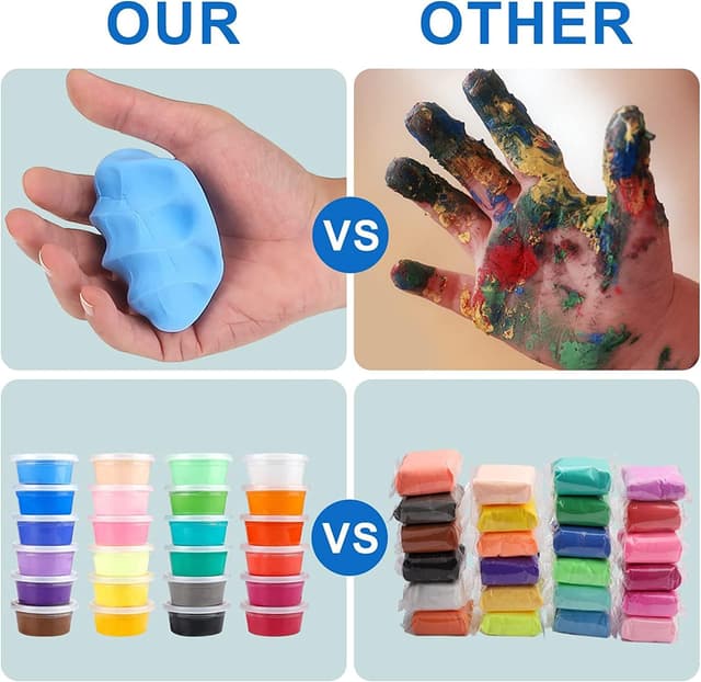 Thumbnail 5 de QMAY Air Dry Clay 24-colour modelling set 🎨