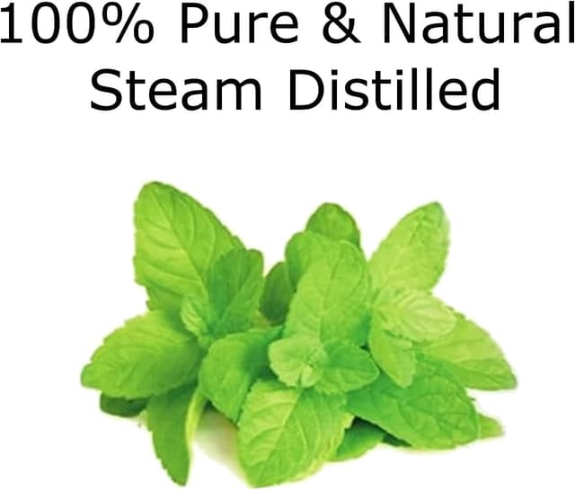 Detalle de Peppermint Essential Oil (Mentha Piperita) 4 oz with Glass Bottle, Dropper, Sprayer, and User Guide E-Book