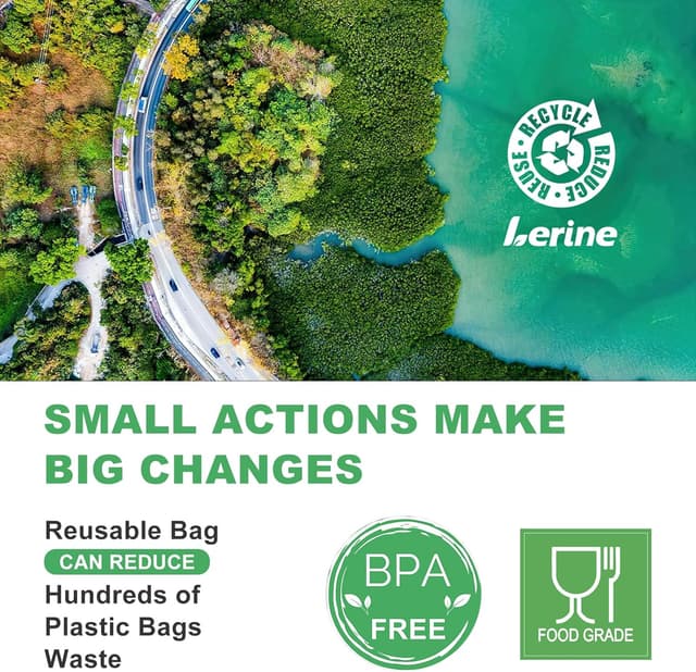 Thumbnail 5 de Lerine 1 Gallon Reusable Freezer Bags 6-Pack 🥫