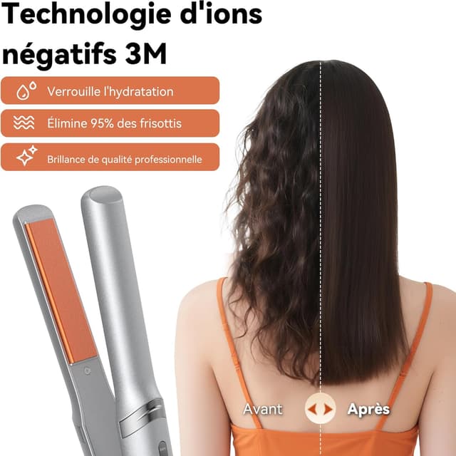 Detalle de Mini ceramic hair straightener 2.6cm