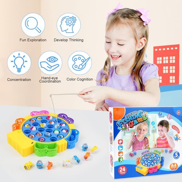 Thumbnail 4 de Vicloon Fishing Game for Kids 24-piece set