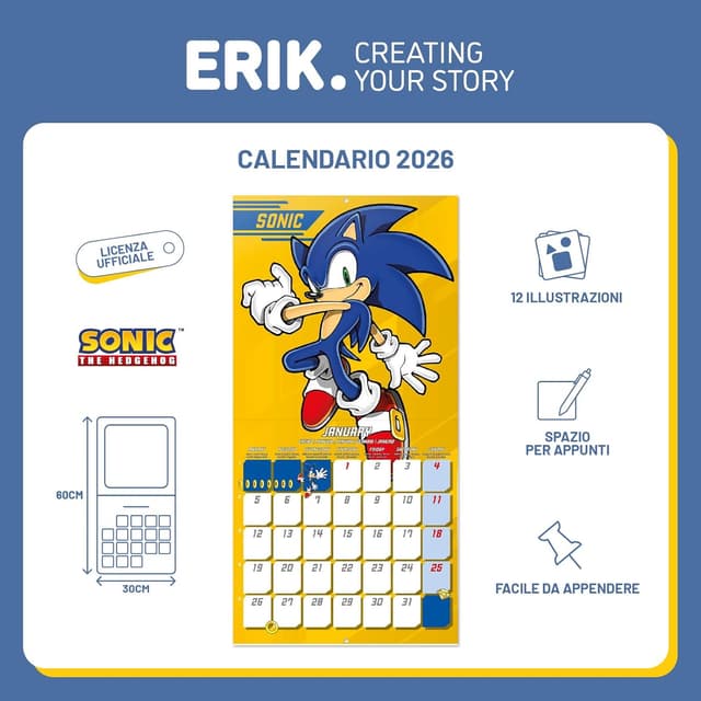 Thumbnail 2 de Grupo Erik Calendario da muro 2026 30x30 cm 📅