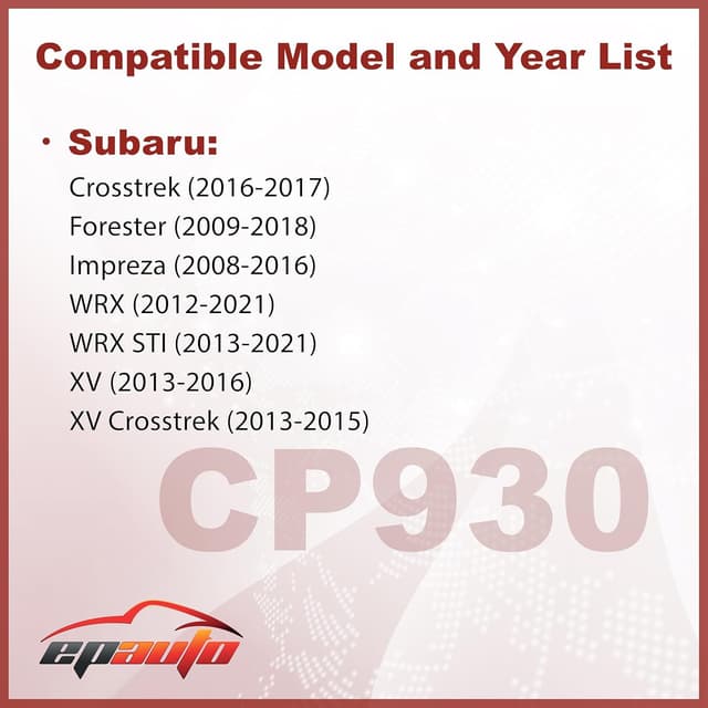 Detalle 2 de EPAuto CP930 Cabin Air Filter Replacement (CF10930) for Subaru Forester, WRX, Impreza & Crosstrek (2008-2021)