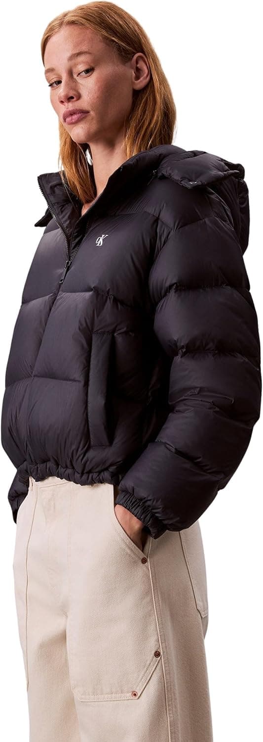 Detalle de Calvin Klein Women’s Essential Mid Weight Puffer Jacket with Hood