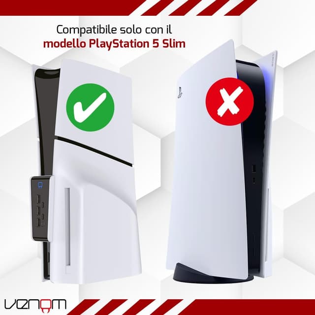 Detalle 1 de Hub USB Venom per PS5 Slim 5 porte