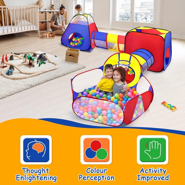 Detalle de Opret 5-in-1 pop up play tent 190T