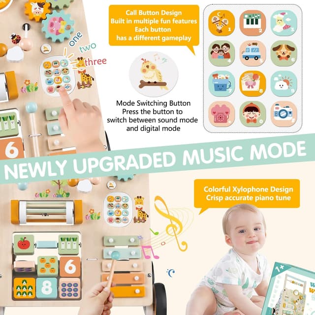 Thumbnail 4 de Wooden Baby Walker with Wheels