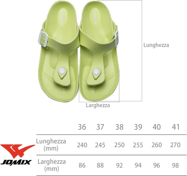 Detalle de JOMIX ciabatte infradito da donna in gomma, estive per mare, piscina, casa e giardino