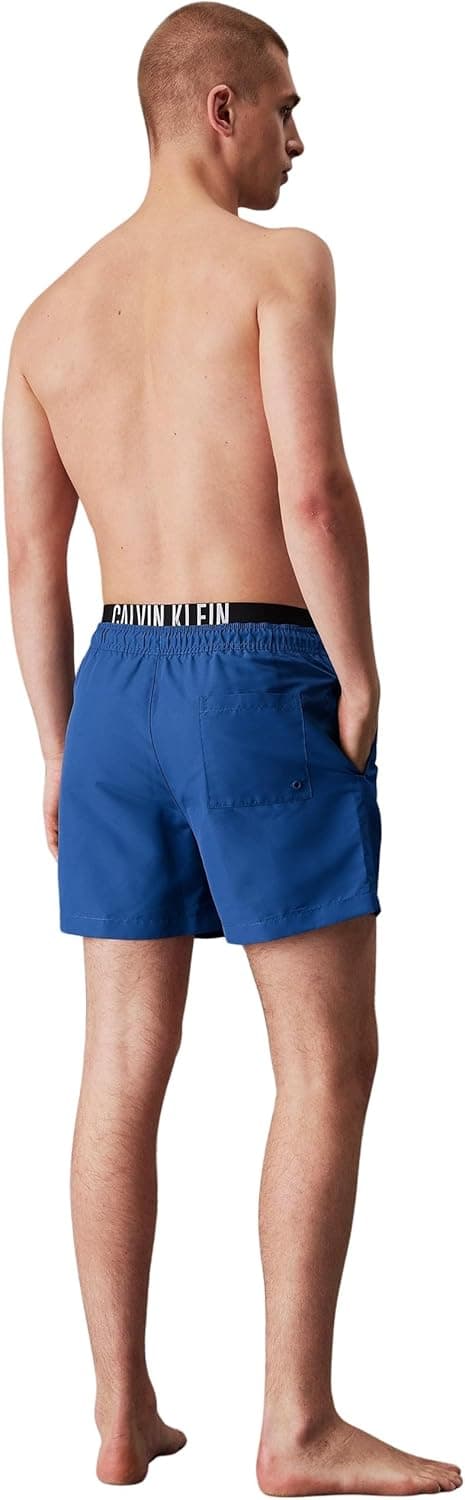 Detalle de Calvin Klein Men’s Medium Double Waistband Mid Length Swim Shorts