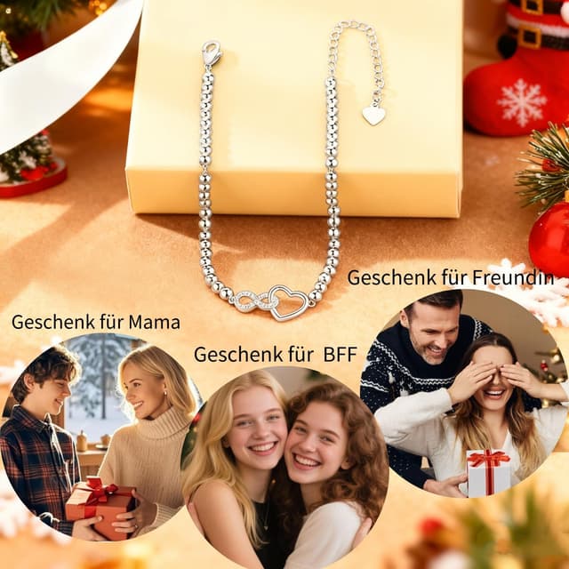 Thumbnail 5 de Jbniuay Pulsera Corazón Infinito Plata 925