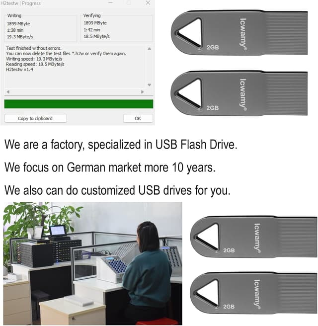 Detalle de lcwamy 2GB USB stick 2 pack