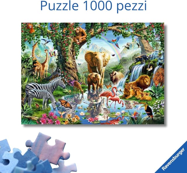 Detalle 2 de Ravensburger Puzzle 1000 pezzi Avventure nella Giungla – Puzzle per adulti 14+ (70 x 50 cm)