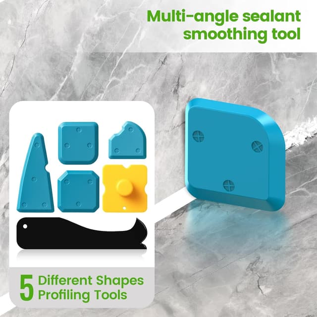 Thumbnail 5 de Caulking Tool 5 in 1 silicone caulking kit with 6 pads 🛠