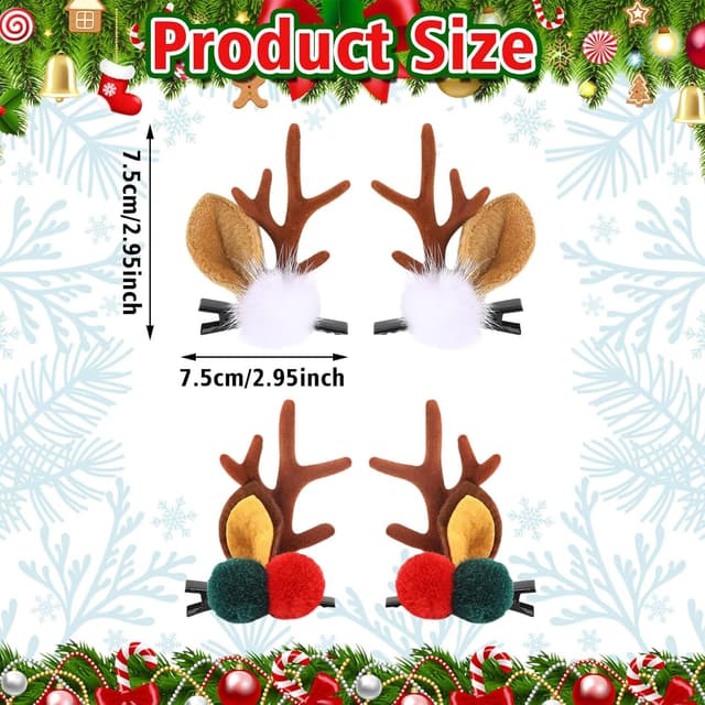 Thumbnail 1 de Haarspange Weihnachten 2 Paar 🎀