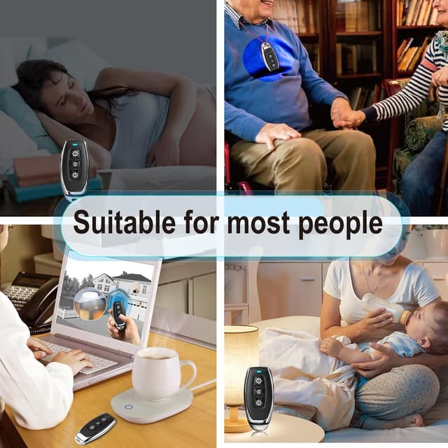 Detalle 2 de Thinkbee Funklichtschalter (Lichtschalter Set) mit zusätzlicher Fernbedienung – kabelloser Schalter für Innen und Außen