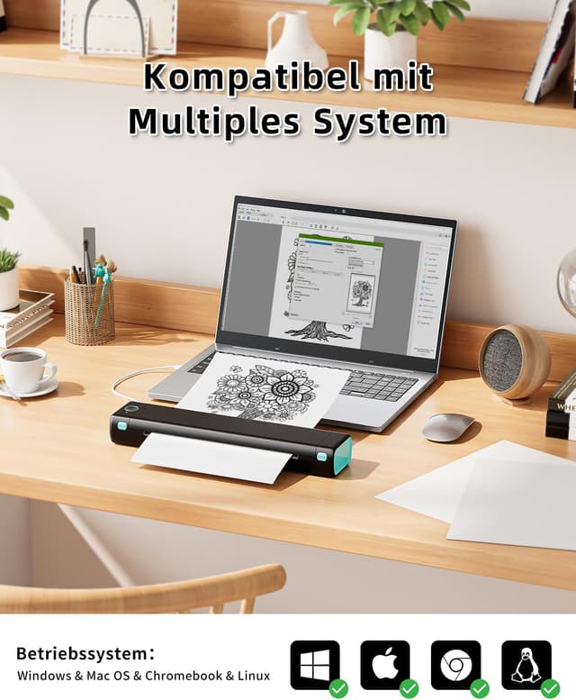 Thumbnail 2 de Phomemo M08F Thermodrucker A4 Bluetooth