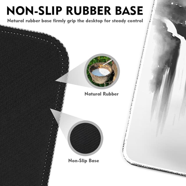 Detalle de Giecy Tapis de souris gaming XXL 800 x 300 mm « Cascade Zen » avec base antidérapante