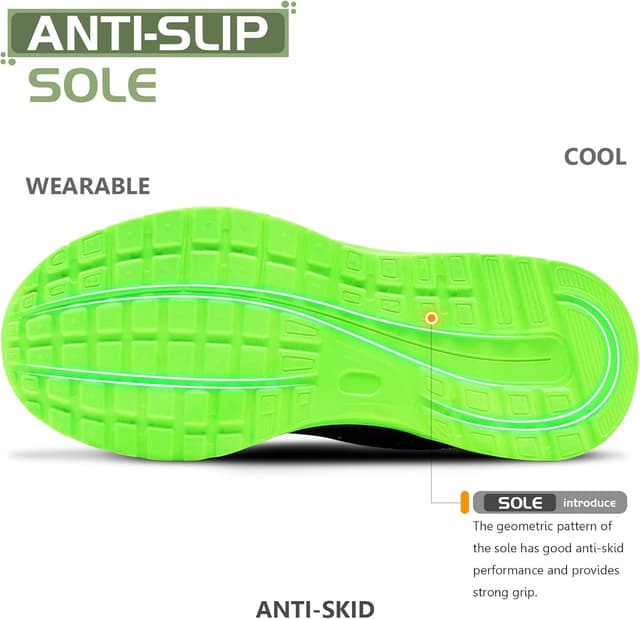 Detalle 2 de ASHION Kinder Turnschuhe Jungen Sneaker aus atmungsaktivem Mesh mit Klettverschluss