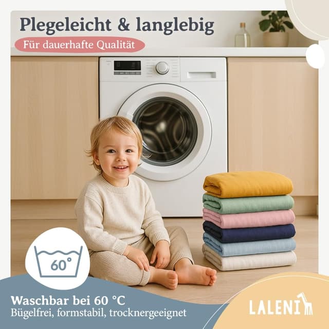 Detalle de Laleni Jersey Spannbettlaken 55x90 cm für Baby-Beistellbett & Stubenwagen (100 % Baumwolle, Oeko-TEX), Grün