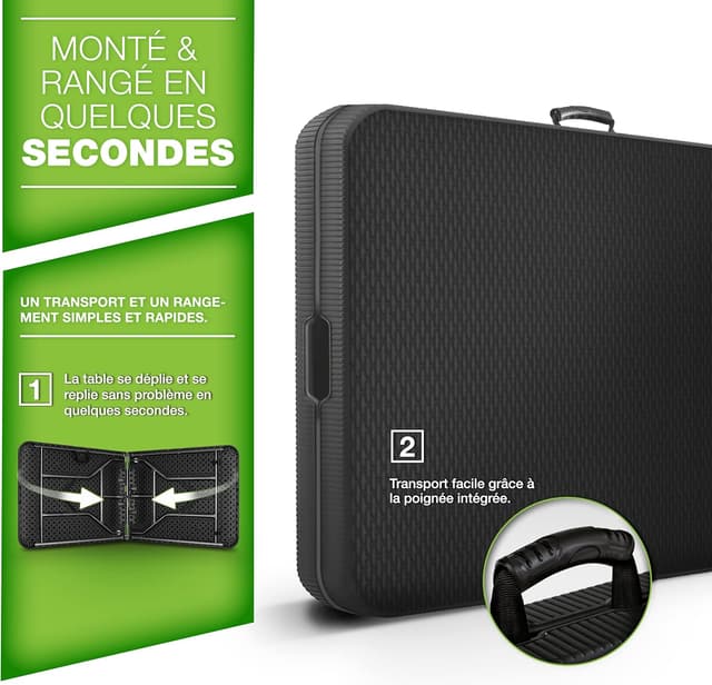 Thumbnail 5 de Tillvex Table de jardin pliante 180×75 cm