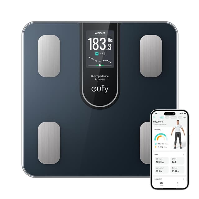 Detalle de eufy Smart Bathroom Scales C20 with Large TFT Screen (Bluetooth, 16 metrics)