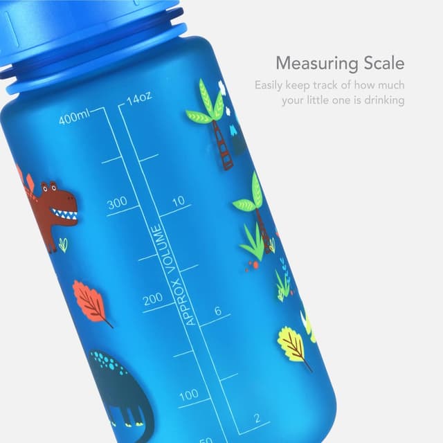 Thumbnail 6 de LittleLife Children’s Water Bottle (400ml) with Easy-Access Lid & Straw, Blue Dinosaurs
