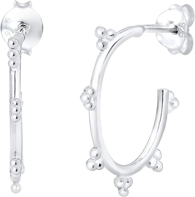 Thumbnail 1 de Elli Creole Geo Look Ohrringe 925 Silber