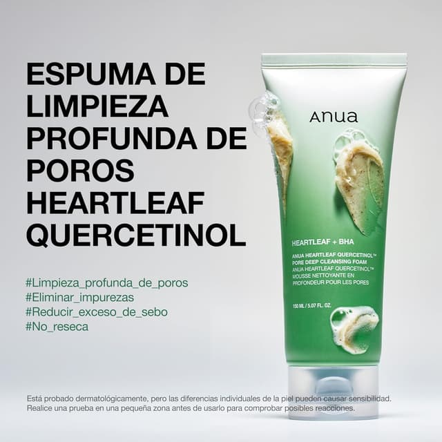 Detalle 2 de Anua Heartleaf Quercetinol Pore Deep Cleansing Foam 150 ml