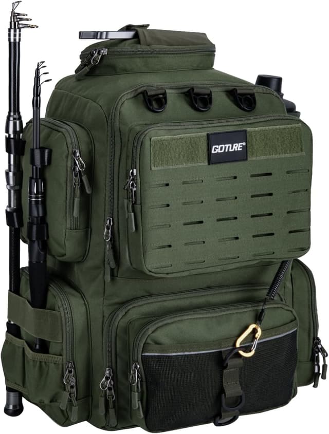 Detalle de Goture Angelrucksack 45 L mit Köderboxen